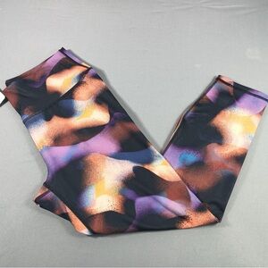 Fabletics Define PowerHold® High-Waisted 7/8 Leggings colorful abstract SZ Large